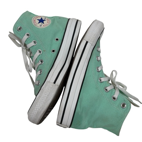 Converse All Star Chuck Taylor High Top Lace Up Teal Sneakers Shoes Womens 5 - Picture 8 of 9